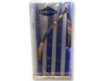 Blue and white Hanukkah Candles - 45 Pack Premium Kosher Wax 6" Candles for Lighting Chanukah Menorah