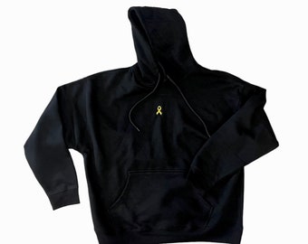 Bring Them Home Yellow Embroidered Ribbon Hoodie - 10/07/2023 Bring the Hostages Home Women Appreciation Day