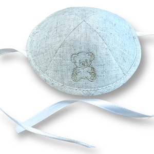 Baby Kippot for brit milah hamss kippah teddy bear Star of David hat for jewish baby kippah Yarmulkes brit Milan gift jewish celebration