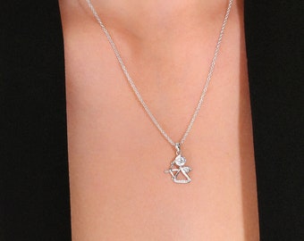 Collar de Cupido, colgante de ángel, cadena de 18 pulgadas