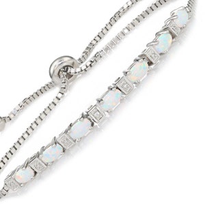 Sterling Silver Fire Opal Bracelet, Adjustable Opal Bracelet, By TILO Jewelry