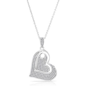 Sterling Silver Double Heart Necklace