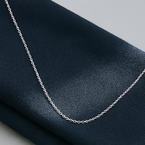 Solid Sterling Silver Cable Chain Necklace, With Secure Spring Ring Lock, 16 18 and 20 inch sizes, By TILO Jewelry