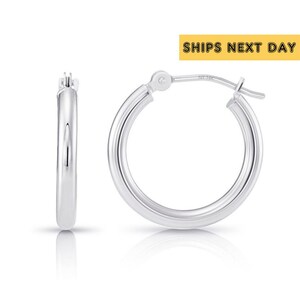 14K Yellow Gold Endless Hoop Earrings, Essential and Minimal Round ...