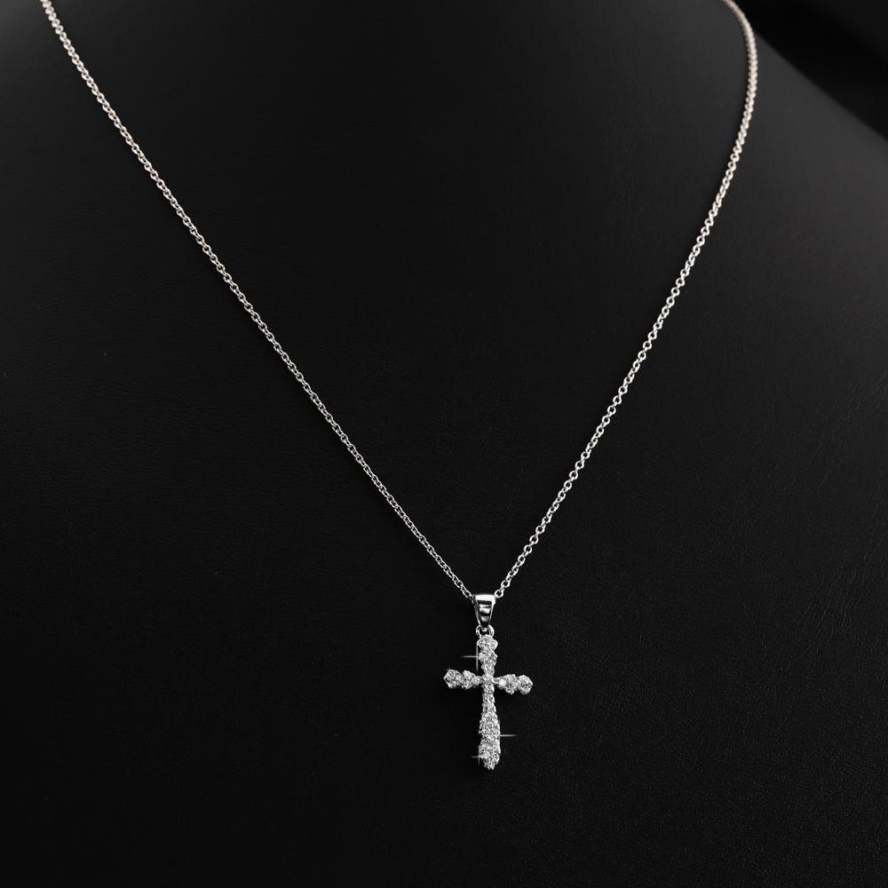スターリングシルバーのクロスネックレス、宗教ジュエリー - Etsy 日本