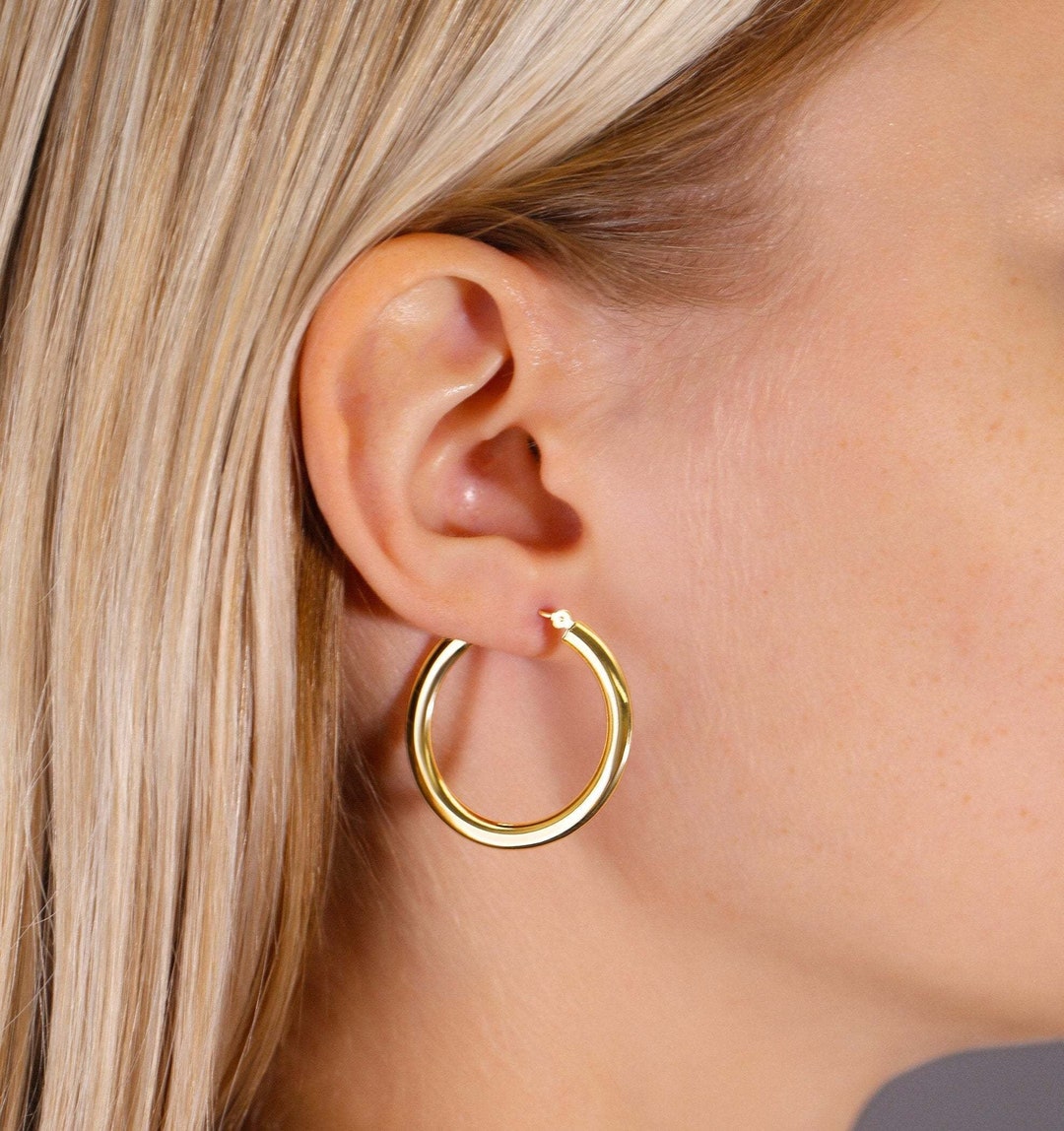 [LLOYD] 韓国☆14K Gold☆Volume Hoop Earring LLOYD] 韓国☆14K Gold☆Volume Hoop Earring