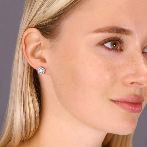 Orecchini A Cuore In Argento Sterling 925 Con Zirconi - Ipoallergenici - Regalo Per Lei