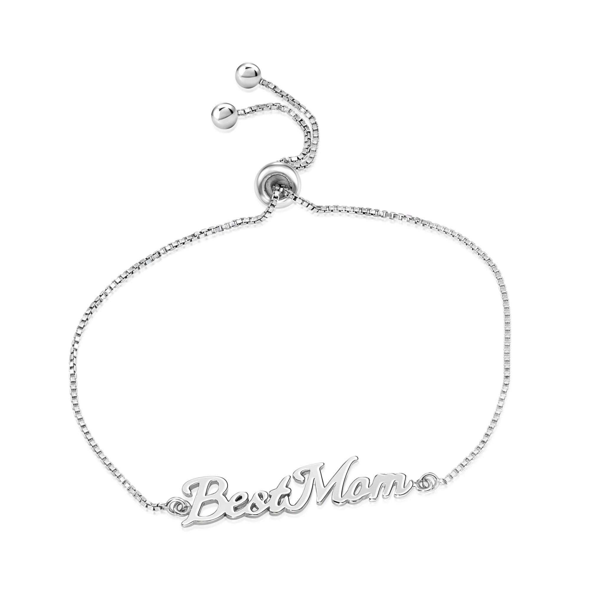 Mom silver bracelet deals