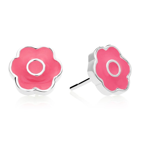 Pink Enamel Winged Multi Stone Earrings – Curio Cottage