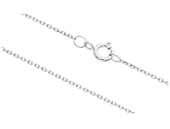 14k Solid White Gold Diamond-cut Cable 