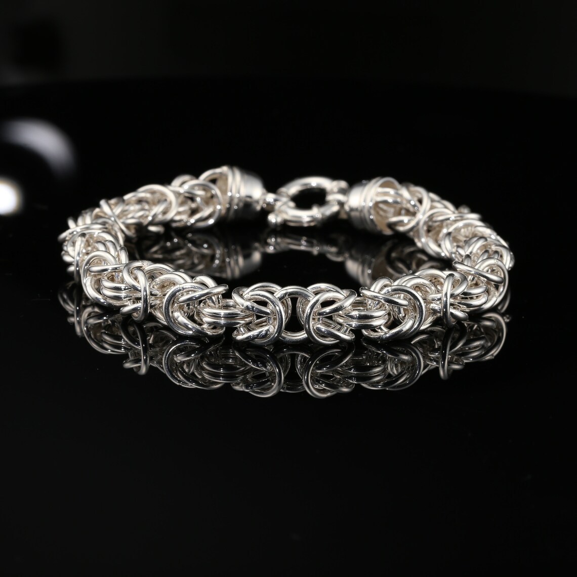Byzantine Chain Bracelet Chainmail Jewelry in Sterling - Etsy