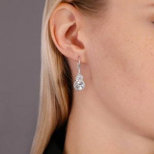 Dangle Earrings, Sterling Silver Dangle Teardrop Earrings