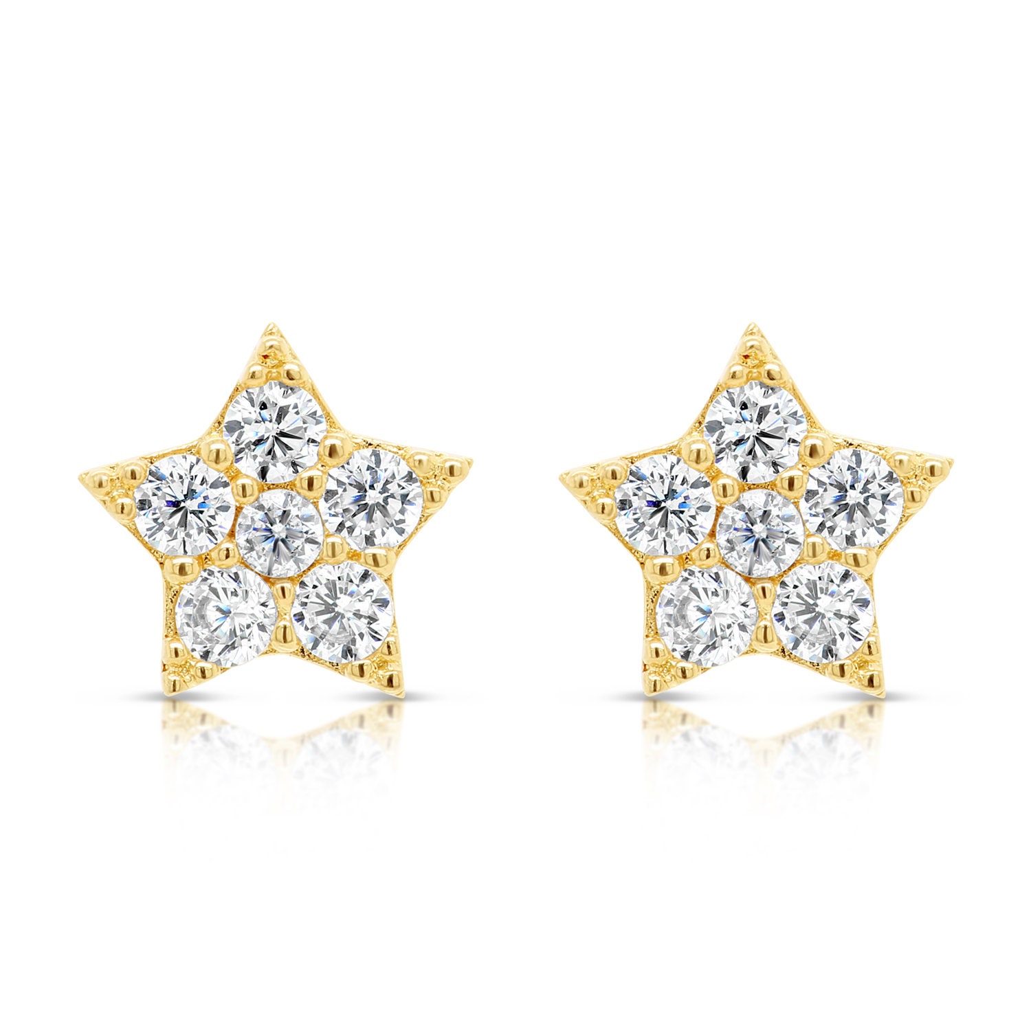 925 Sterling Silver Star Stud Earrings - Hypoallergenic Small Earrings For Women