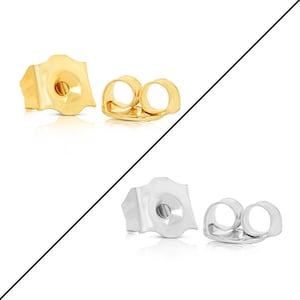 Replacement Butterfly Backings in 14k Solid Gold, Stamped "14K", Made in the USA for Pushback Earrings