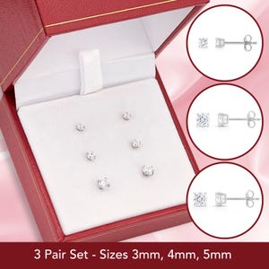 Sterling Silver Round Basket Set CZ Stud Earrings - Various Sizes Sterling Silver Round Basket Set CZ Stud Earrings - Various Sizes