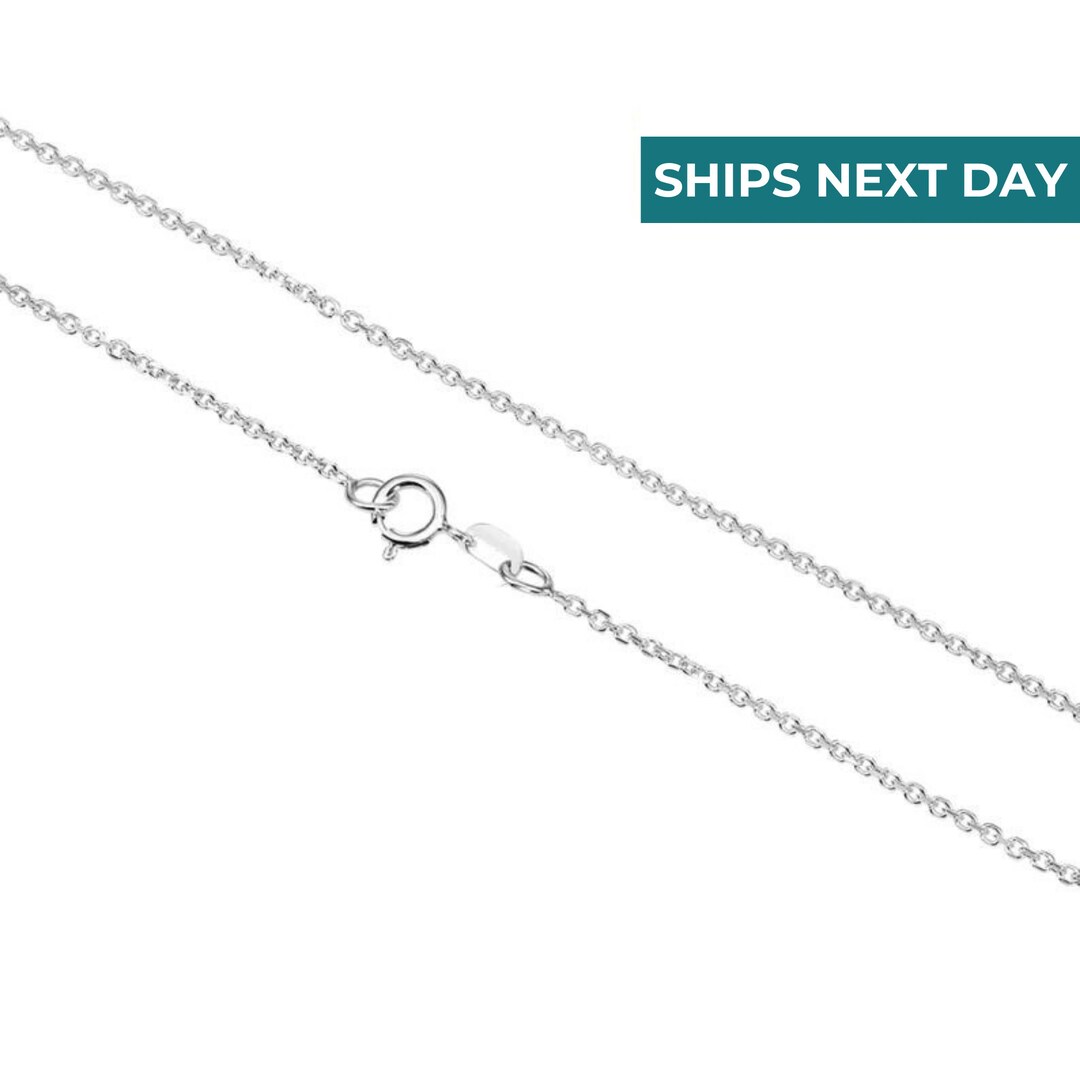 14K White Gold 2.5mm Diamond Cut Rope Chain – 16 Inch Pendant Necklace (Made In Italy) - View #2