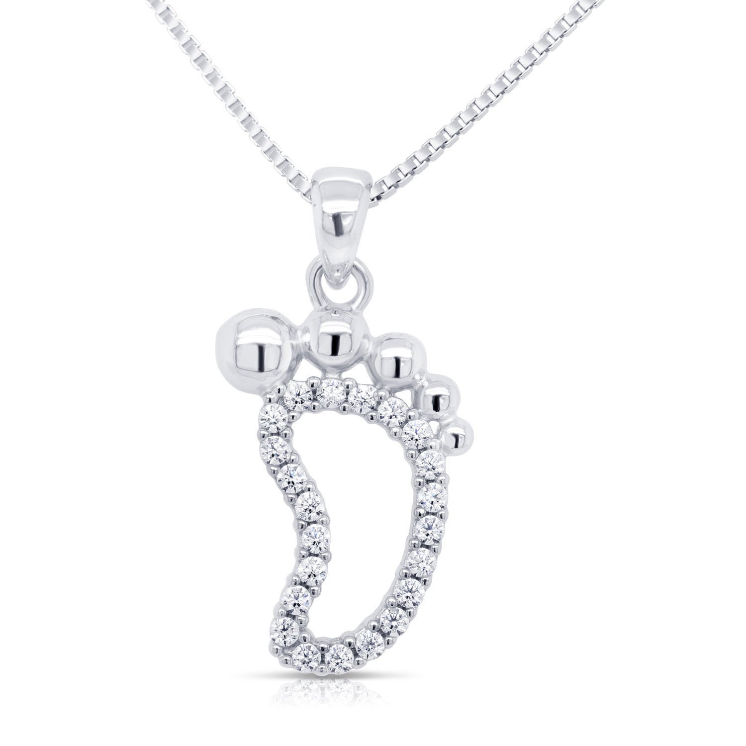 Buy Baby Foot Necklace New Mom Pendant in Sterling Silver 18