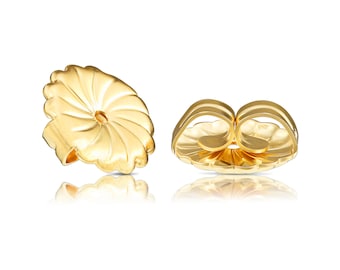 Solid 14K Gold Backings, Super Comfortable Ear Nuts for Pushbacks & Screwbacks, 3 Sizes Available, Small Medium Large, By TILO Jewelry