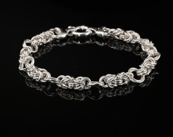 Sterling Silver Byzantine Chain Bracelet, 9.25