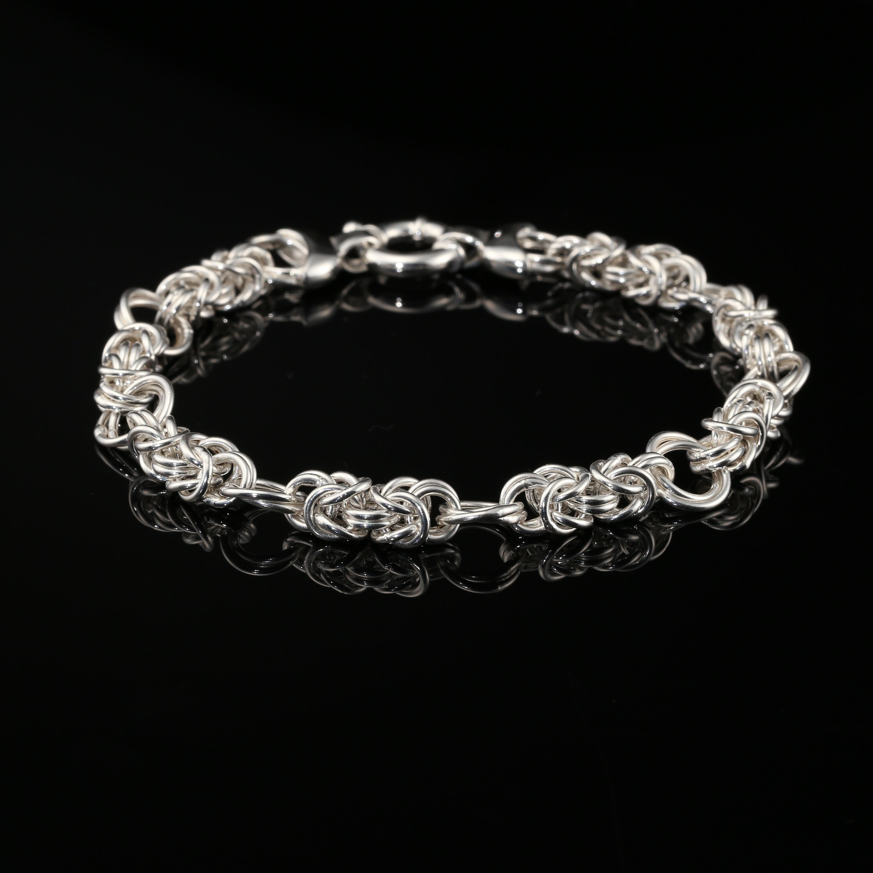 【Germany】 chain bracelet s925 vintage Vintage German 800 Silver Chain Bracelet - Jugendstil Style