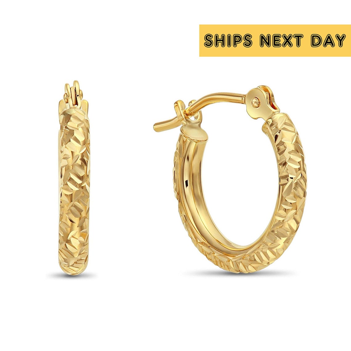 Solid gold small hoops Clearance