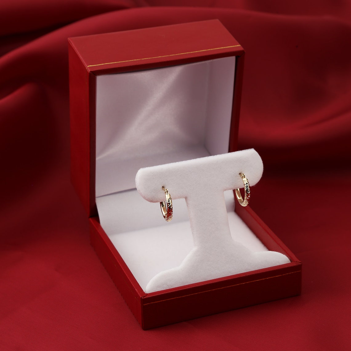14k solid gold small hoops fancy hand engraved hoop earrings etsy