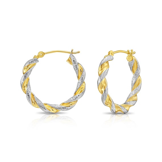 Plain Gold Hoop Earrings, heavy weight EH2 - TaberStudios