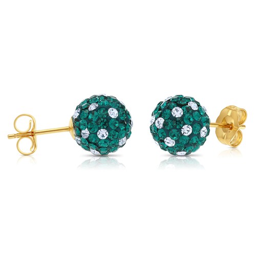 14k Yellow Gold Ball Stud Earrings With Butterfly Pushbacks - Etsy