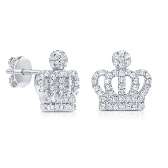 Orecchini A Bottone In Argento 925 Per Bambina E Donna, Fiore Con Zircone, Rosa Oro E Argento, Ipoallergenici - Regalo