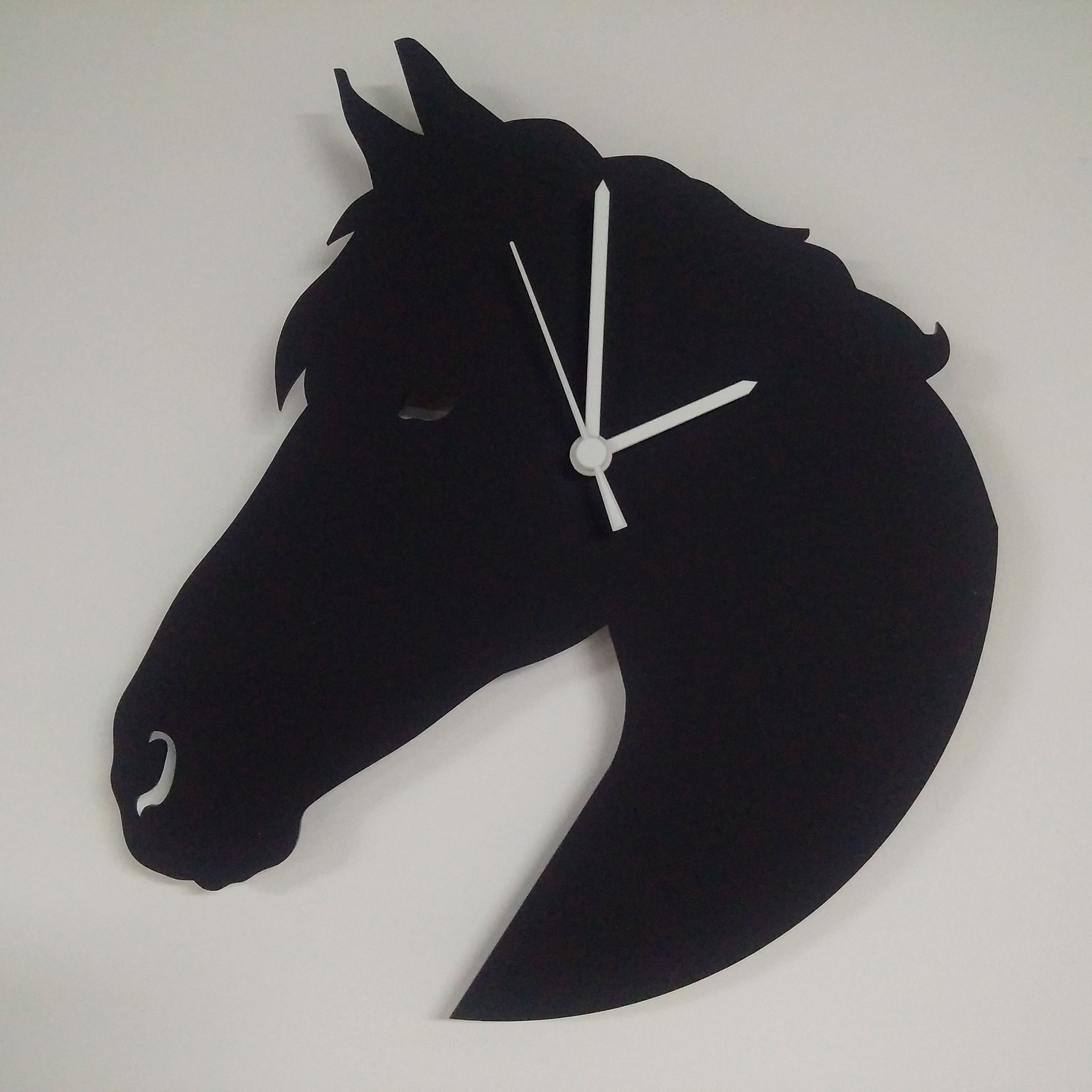 Clock on Acrylic Horse Head Etsy