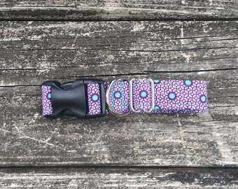 Collier pour chien The Pearl l Collier pour chien violet l Collier pour chien bleu l Collier martingale pour chien l Collier martingale pour chien avec boucle l Collier estival