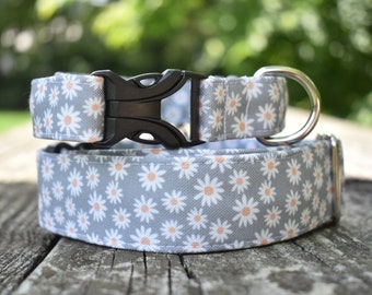 Collare per cani Flower Power I Collare per cani classico l Collare per cani margherita l Collare per cani estivo I Collare per cani martingala con fibbia l Collare per cani floreale