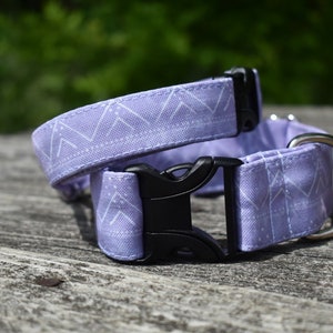 The Peak Dog Collar I Classic Dog Collar l Lavender Dog Collar l Summer Dog Collar I Martingale Dog Collar with Buckle l Woodland Dog Collar