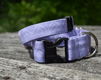 The Peak Dog Collar I Classic Dog Collar l Lavender Dog Collar l Summer Dog Collar I Martingale Dog Collar with Buckle l Woodland Dog Collar