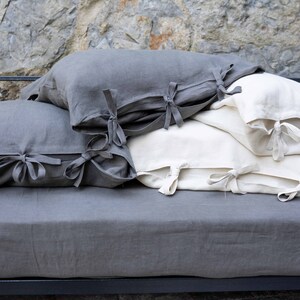 Stonewashed Linen Pillowcase. Decorative pillow case, Cushion Cover, Standart,King,Queen,Deco Pillowcase. image 1