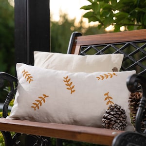 Decorative pillowcase, Linen Cushion Cover, Handmade, Woodblock Print Pillowcases, Room Decor, Gift For Home Decor Pillowcase.