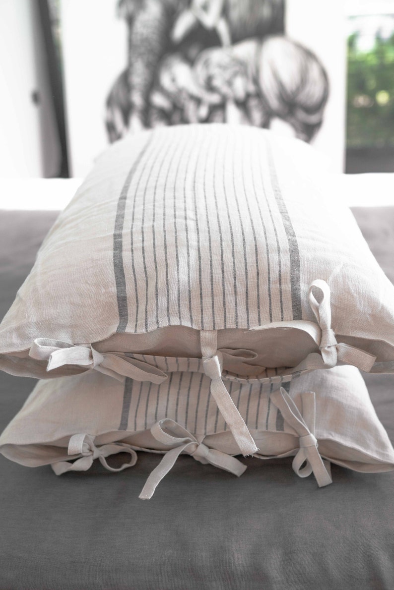 Stonewashed Linen Pillowcase. Decorative pillow case, Cushion Cover, Standart,King,Queen,Deco Pillowcase. image 9
