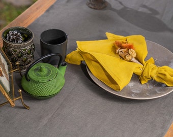 Linen Napkin  Set of 2,  Stonewashed Linen Napkin,  Handemade Holiday Table Decor Linen. Washed Soft Linen
