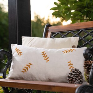 Decorative pillowcase, Linen Cushion Cover, Handmade, Woodblock Print Pillowcases, Room Decor, Gift For Home Decor Pillowcase. image 3