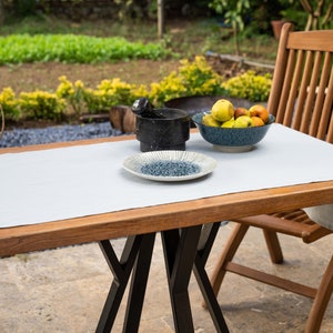 Stonewashed linen table runner in Sky Blue. Washed,softened linen runner. Handmade natural table decor. Various size,various color.