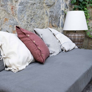 Stonewashed Linen Pillowcase. Decorative pillow case, Cushion Cover, Standart,King,Queen,Deco Pillowcase. image 2