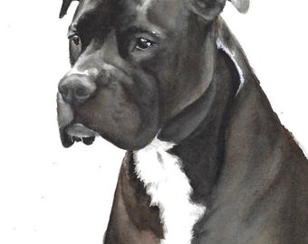 Custom Watercolor Pet Portrait: Handmade Dog Painting Gift