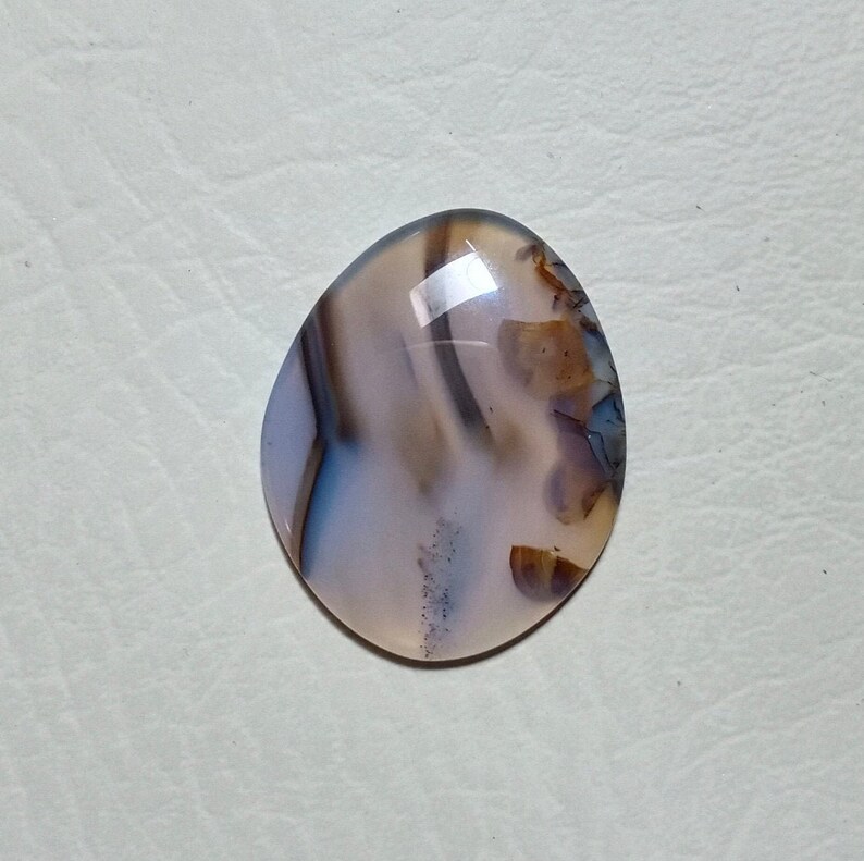 Fantastic Natural Montana Agate Cabochon Natural Gemstone 44 Carat Loose Cabochon 36x29x5 mm .