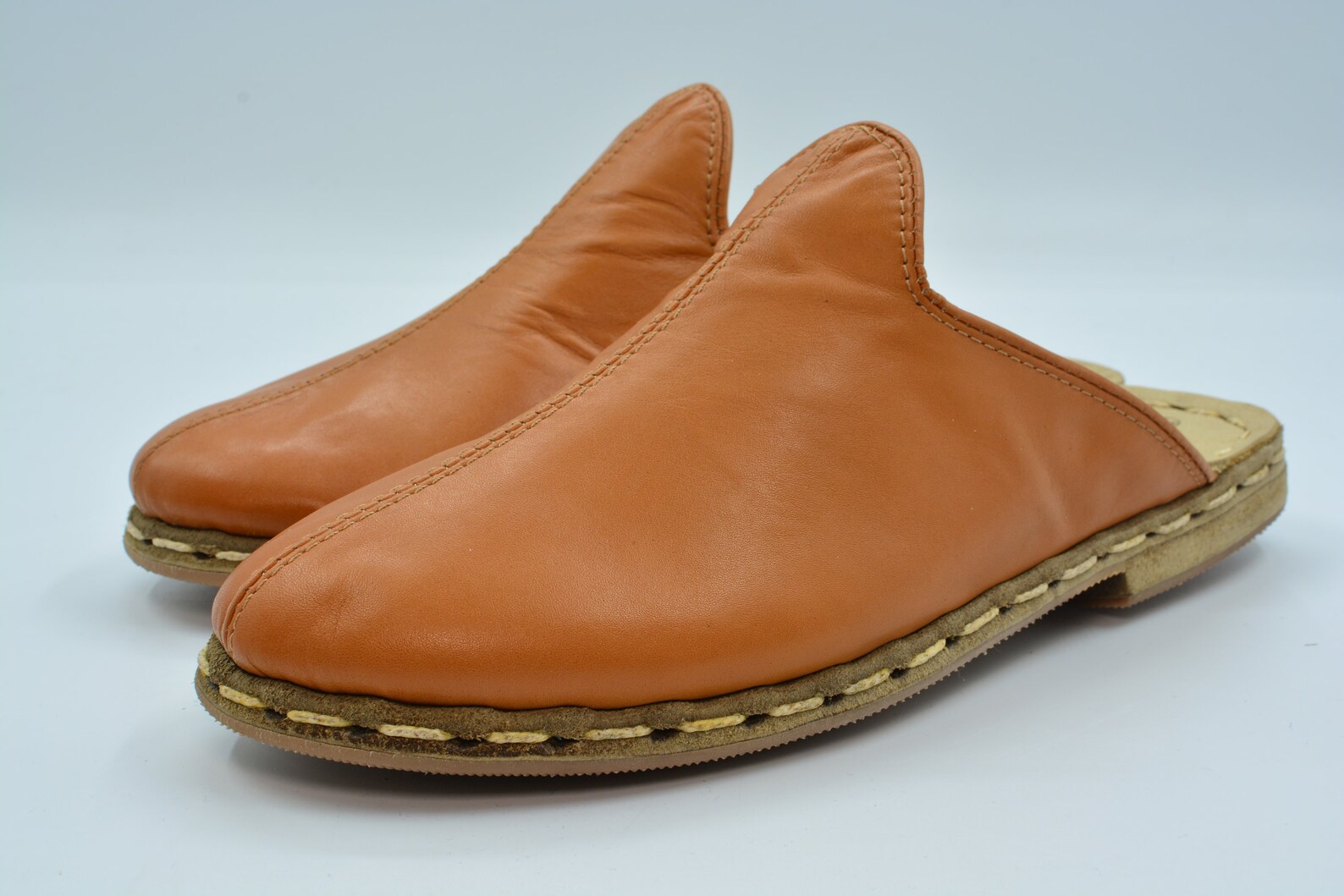 tan color slippers