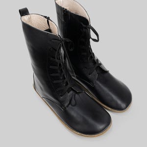 Leather Ankle Boots: Handmade Barefoot Style - Wide Toe, Flexible Fit