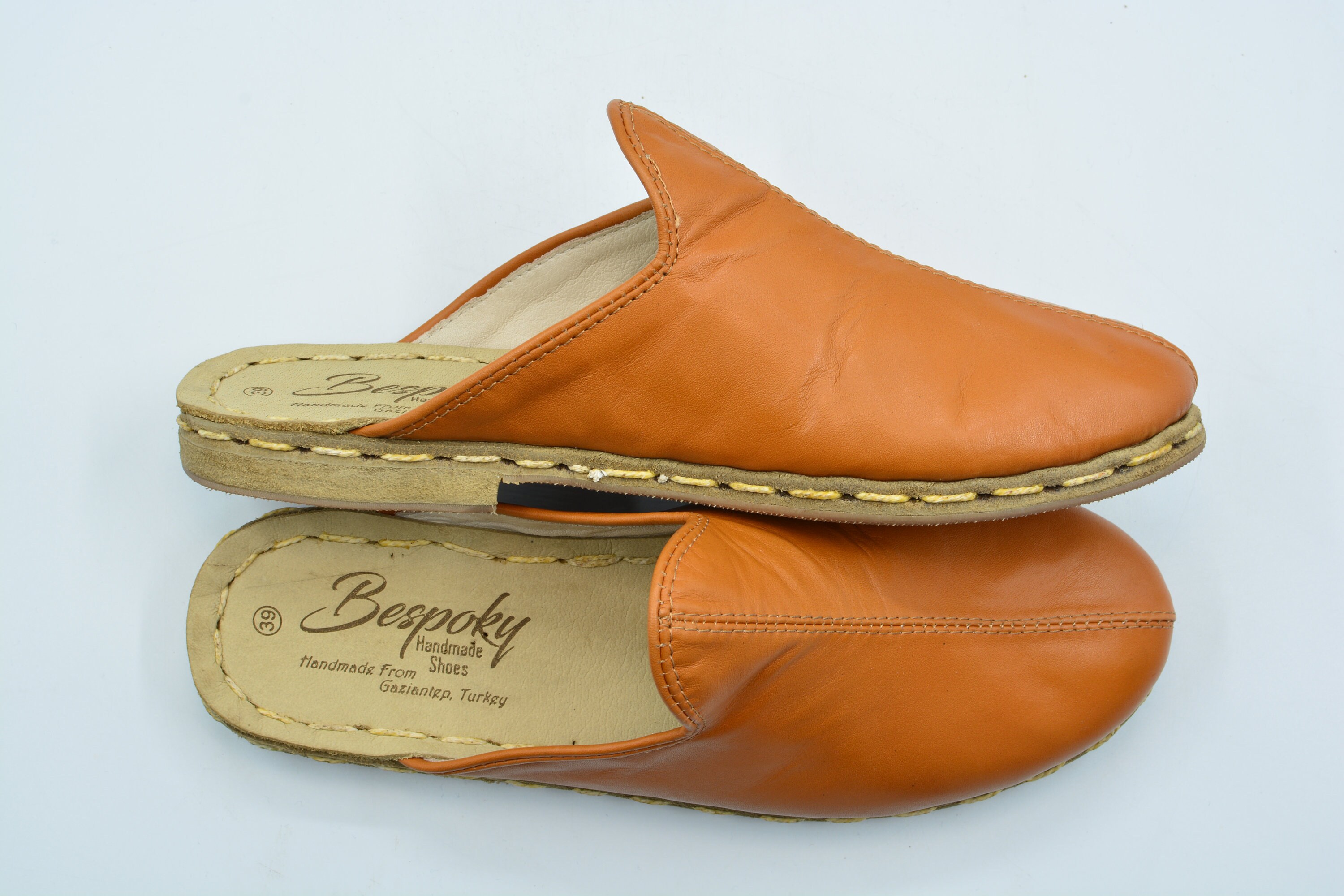 tan color slippers