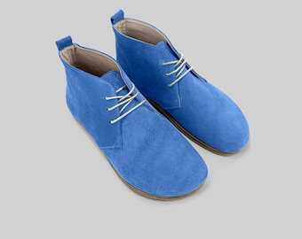 Men's Barefoot Leather Boots, Wide Toe Box, Zero Drop (Custom Made)