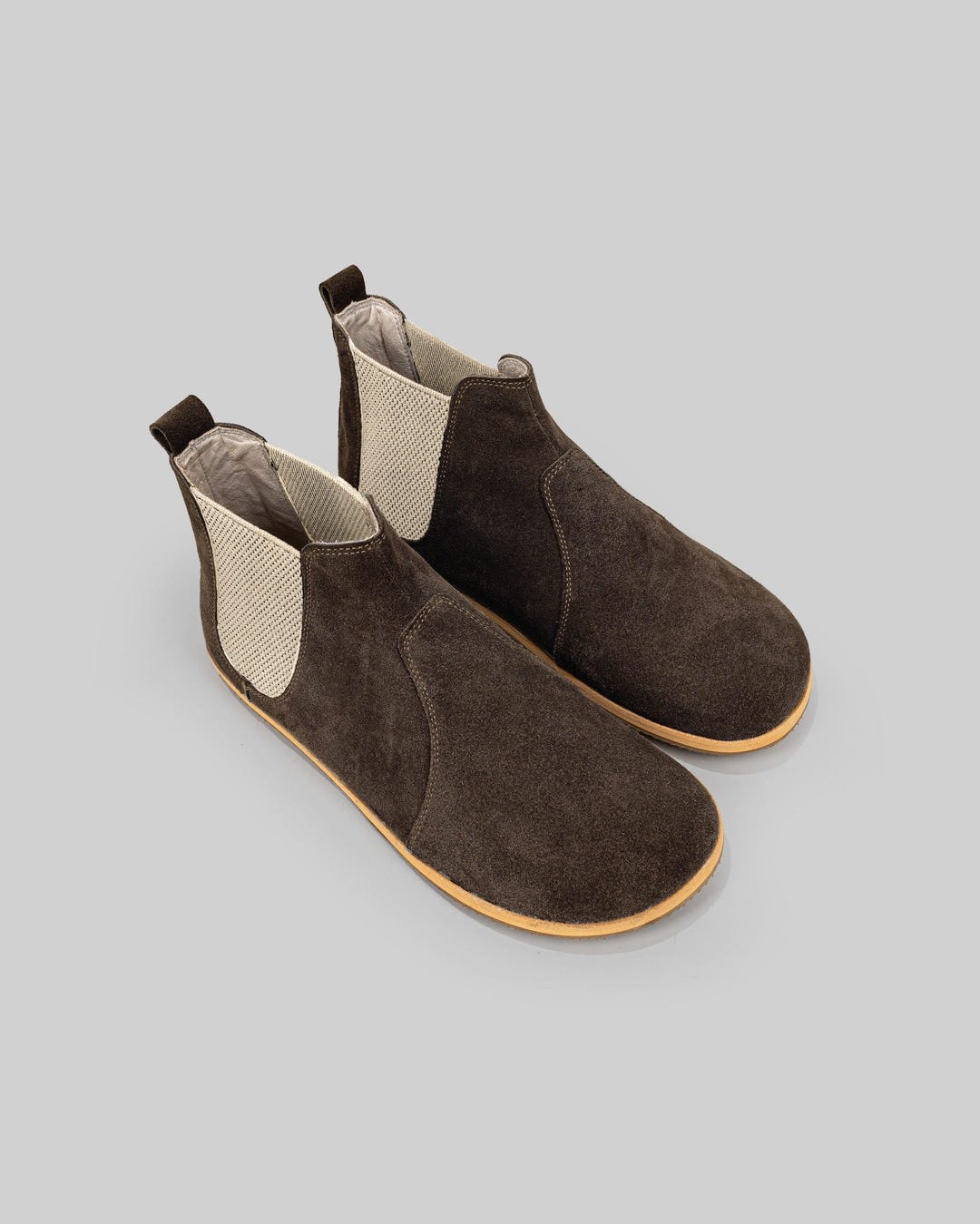 Chelsea Boots: Barefoot Brown Leather (wide Toe, Flexible Rubber Sole ...
