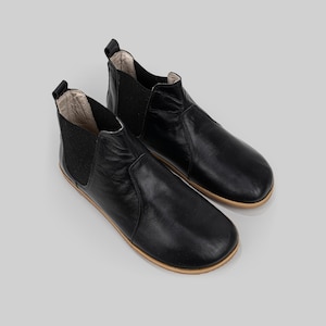 Barfuß Lederstiefel für Männer: Breite Zehenbox, null-Drop-Sohle