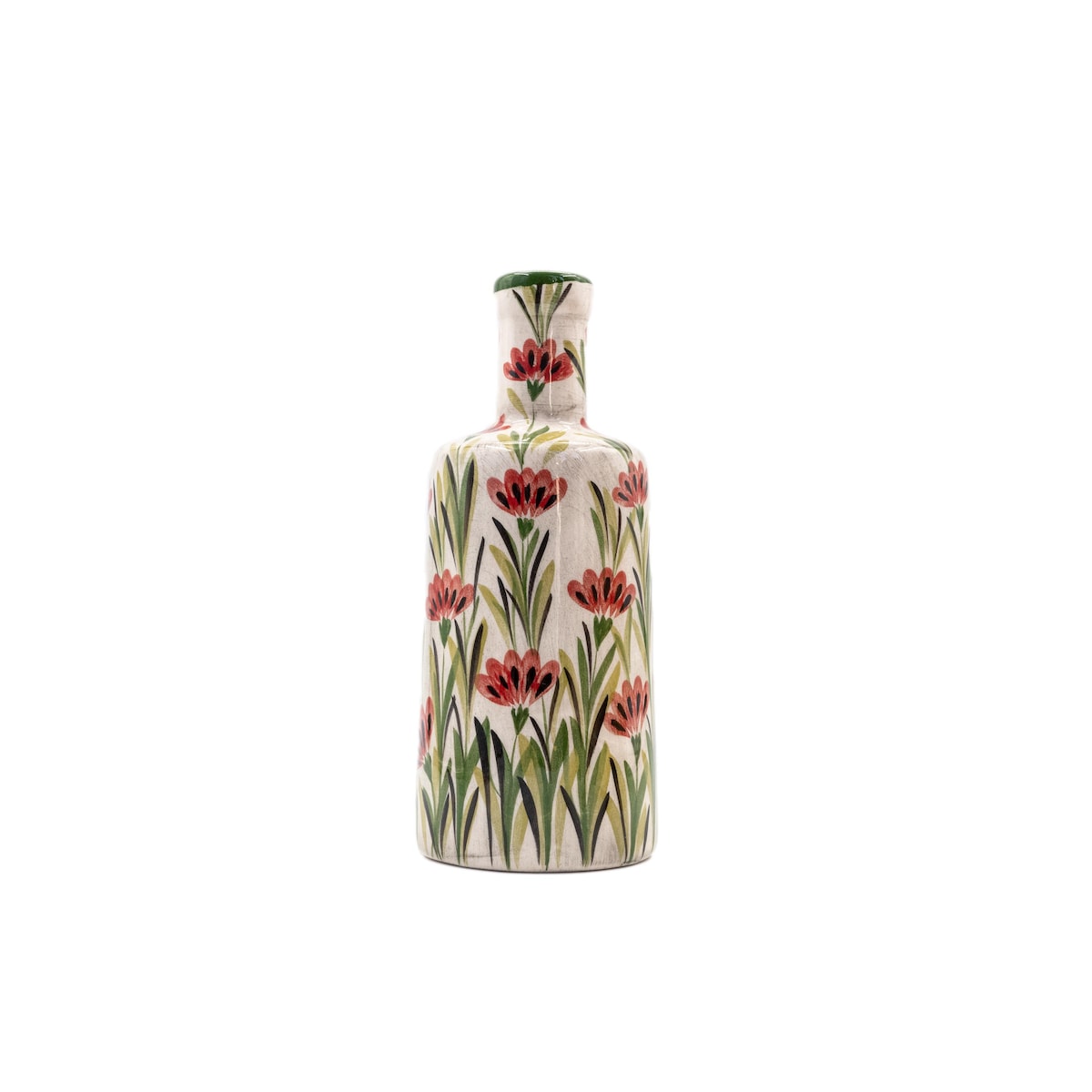 Turkish Ceramic Green Flowers Olive Oil Bottle, Handmade Dispenser, Mediterranean Kitchen Decor, Cruet, Bespoky - Etsy